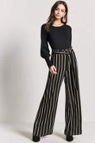 Forever21 Stripe Paperbag Waist Pants