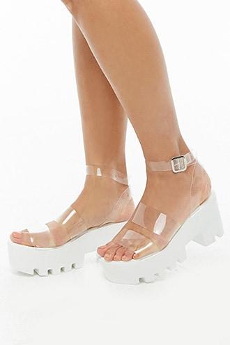 Forever21 Vinyl Strap Platform Sandals
