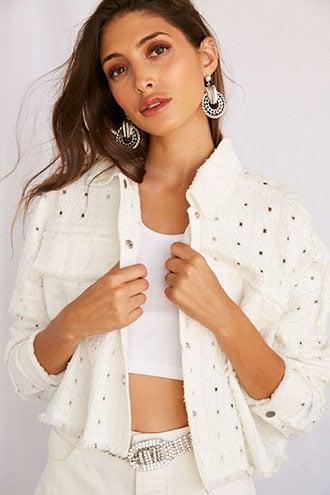 Forever21 Perforated Button-front Jacket