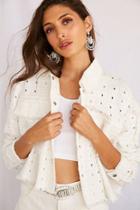 Forever21 Perforated Button-front Jacket