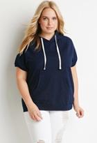 Forever21 Plus Cotton-blend Raglan Hoodie