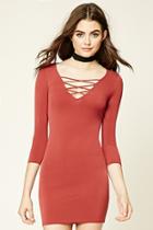 Forever21 Women's  Strappy Crisscross-front Dress