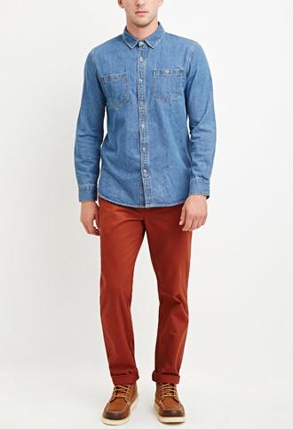 21 Men Classic Chinos (rust)