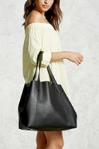 Forever21 Pebbled Faux Leather Tote Bag