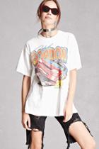 Forever21 Repurposed Racing Split-back Tee