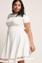 Forever21 Plus Size Mesh-panel Fit & Flare Dress