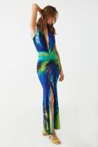 Forever21 Abstract Print Mermaid Gown