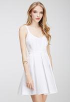 Forever21 Pleated Rose-embroidered Dress