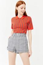 Forever21 Cuffed Plaid Shorts