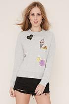 Forever21 Women's  Patch Graphic Pullover