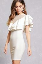 Forever21 Flounce Illusion Neck Dress