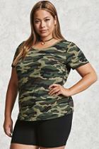 Forever21 Plus Size Camo Print Tee