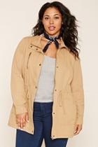 Forever21 Plus Women's  Camel Plus Size Drawstring Jacket