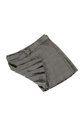 Forever21 Mickey Mouse Belted Glen Plaid Skirt