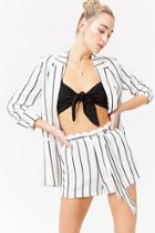 Forever21 Striped Self-tie Shorts