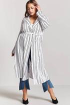 Forever21 Plus Size Pinstripe Duster Jacket