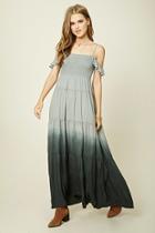 Forever21 Women's  Ombre Open-shoulder Maxi Dress