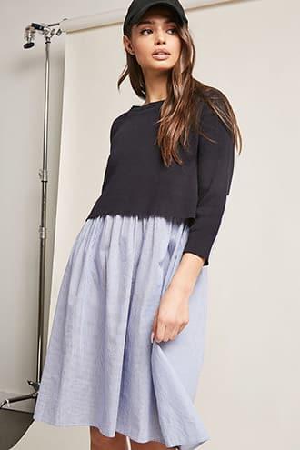 Forever21 Woven Stripe Dress