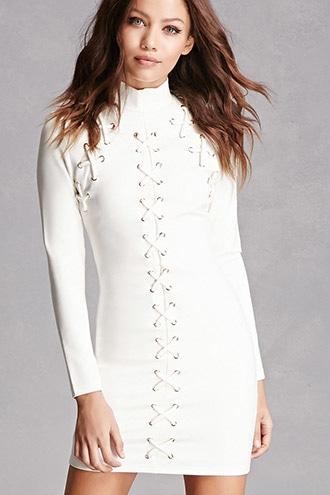 Forever21 Laced Grommet Mini Dress