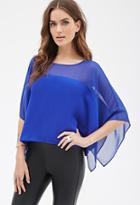 Forever21 Chiffon-paneled Georgette Top