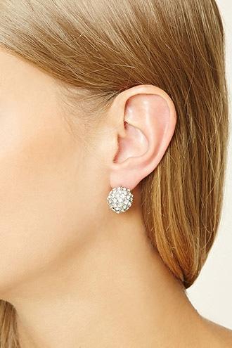 Forever21 Rhinestone Ball Studs