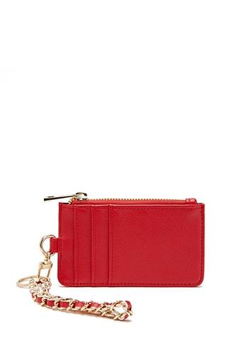 Forever21 Red Chain Wrist Strap Coin Purse