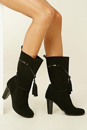 Forever21 Women's  Very Volatile Faux Suede Boots