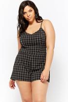Forever21 Plus Size Grid Print Shorts
