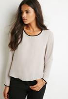 Forever21 Contrast-trimmed Top