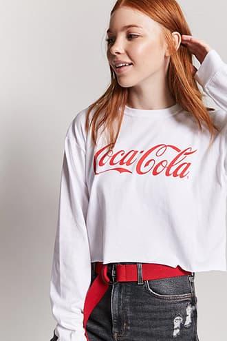 Forever21 Coca-cola Graphic Logo Tee