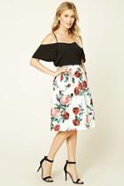 Forever21 Women's  Contemporary Floral Skirt