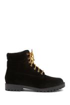 Forever21 Velvet Lace-up Boots