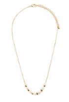 Forever21 Faux Pearl Charm Necklace (gold/cream)