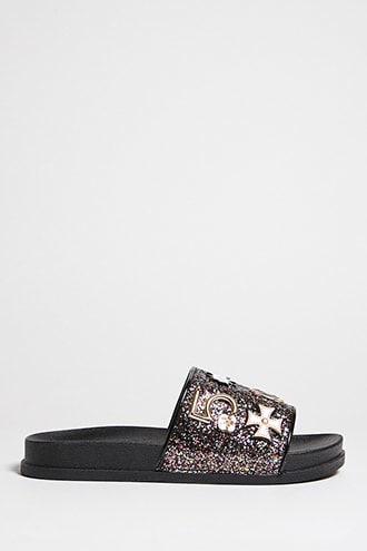 Forever21 Embellished Sequin Slides