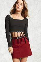 Forever21 Raw-cut Denim Skirt