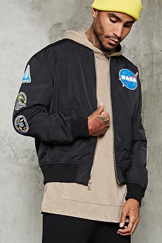 Forever21 Nasa Patched Bomber Jacket