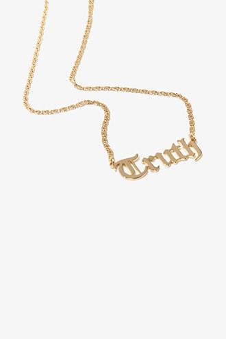 Forever21 Truth Pendant Chain Necklace