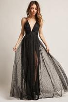 Forever21 Plunging Mesh Maxi Dress