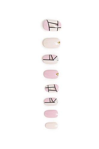 Forever21 Geo Colorblock Press On Manicure
