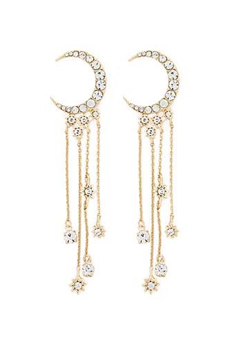 Forever21 Crescent Moon Drop Earrings