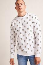 Forever21 Pug Graphic Crew Neck Sweatshirt