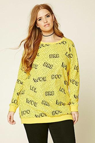 Forever21 Plus Women's  Plus Size Brb Sweatshirt