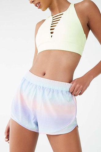 Forever21 Active Multicolor Striped Dolphin Shorts