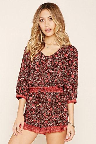Forever21 R By Raga Floral Romper