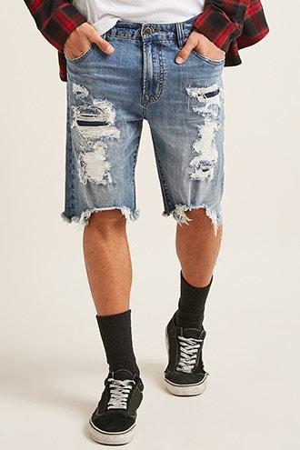 Forever21 Victorious Distressed Denim Shorts