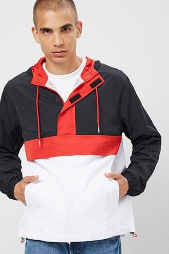 Forever21 Colorblock Mesh-lined Anorak