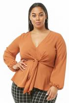 Forever21 Plus Size Chiffon Front-tie Top