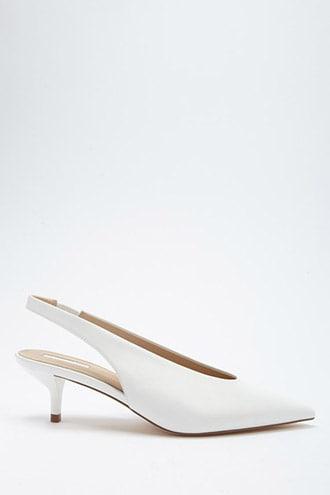 Forever21 Faux Leather Slingback Heels