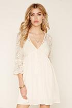 Forever21 Women's  Floral Lace Combo Dress