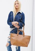 Forever21 Side-zip Faux Leather Tote